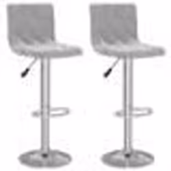 vidaXL Tabourets de bar lot de 2 gris clair velours