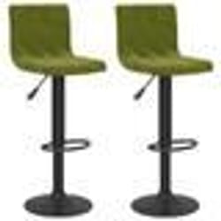 vidaXL Tabourets de bar lot de 2 vert clair velours