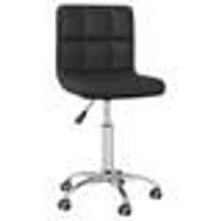 vidaXL Chaise de bureau pivotante Noir Similicuir - TU