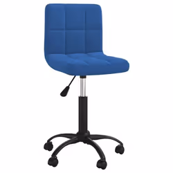vidaXL Chaise pivotante de bureau Bleu Velours - TU
