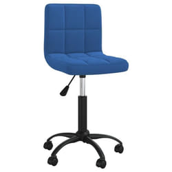 vidaXL Chaise pivotante de bureau Bleu Velours - TU