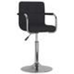 vidaXL Tabouret de bar Noir Tissu - TU