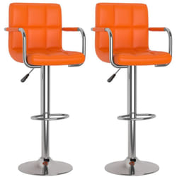 Vidaxl - Tabourets de bar lot de 2 orange similicuir
