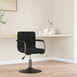 vidaXL Tabouret Noir Velours