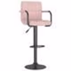 vidaXL Tabouret de bar Rose Velours - TU