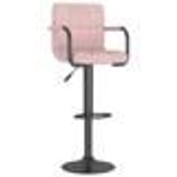 vidaXL Tabouret de bar Rose Velours - TU