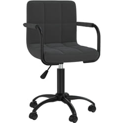 Vidaxl - Chaise pivotante de bureau Noir Velours