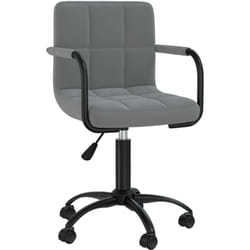 Vidaxl - Chaise pivotante de bureau Gris foncé Velours