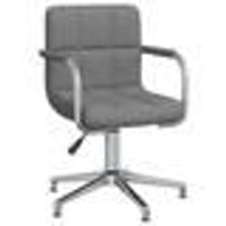 vidaXL Chaise pivotante de bureau Gris clair Tissu