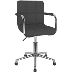 Les Tendances - Chaise pivotante de bureau Gris foncé Tissu vidaXL