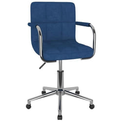 Chaise Pivotante De Bureau Bleu Tissu Vidaxl