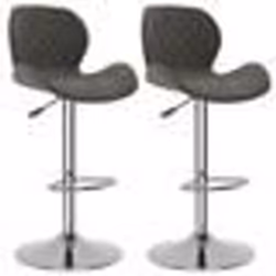 vidaXL Tabourets de bar lot de 2 gris foncé velours