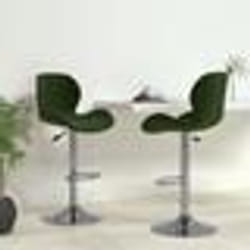vidaXL Tabourets de bar lot de 2 vert foncé velours - TU