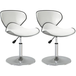 Vidaxl - Chaises à manger lot de 2 blanc similicuir