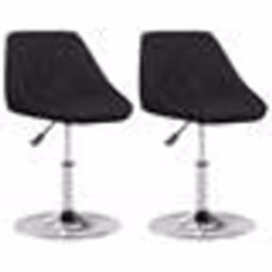 vidaXL Chaises à manger lot de 2 noir similicuir - TU