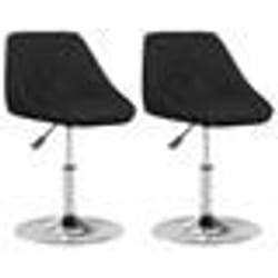 vidaXL Chaises à manger lot de 2 noir similicuir - TU