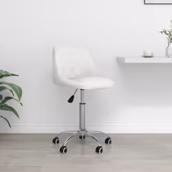 Cette chaise de bureau pivotante tendance, au design élégant, se veut un supplément pratique et moderne à votre espace de tra ...