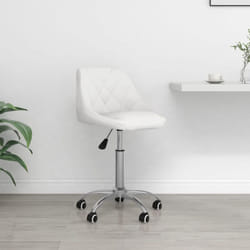 Vidaxl - Chaise pivotante de bureau Blanc Similicuir