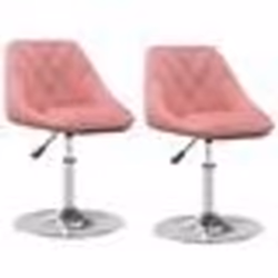 vidaXL Chaises pivotantes à manger lot de 2 Rose Velours