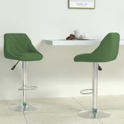 Vidaxl - Tabourets de bar lot de 2 vert foncé velours