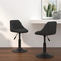 Vidaxl - Chaises pivotantes à manger lot de 2 Noir Velours