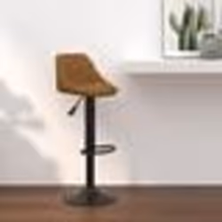 vidaXL Tabouret de bar Marron Velours - TU