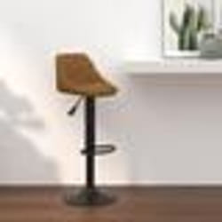 vidaXL Tabouret de bar Marron Velours - TU