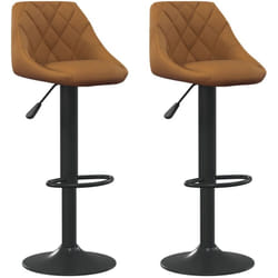 Vidaxl - Tabourets de bar lot de 2 marron velours