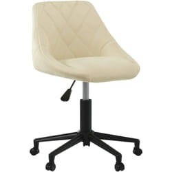 Vidaxl - Chaise pivotante de bureau Crème Velours