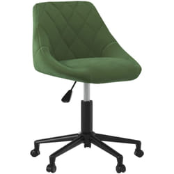 Chaise pivotante de bureau Vert foncé Velours Vidaxl
