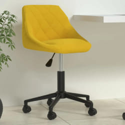 VIDAXL Chaise pivotante de bureau jaune moutarde