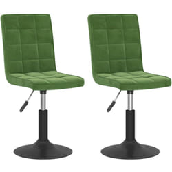 Vidaxl - Chaises pivotantes à manger lot de 2 vert foncé velours