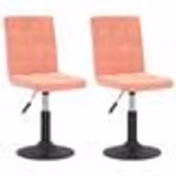 vidaXL Chaises pivotantes à manger lot de 2 rose velours - TU