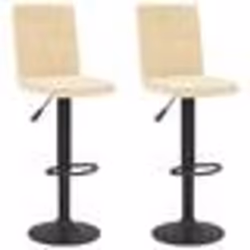 vidaXL Tabourets de bar lot de 2 crème velours - TU