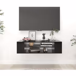 Ce meuble TV suspendu donne à votre intérieur un aspect unique et élégant. La construction robuste de ce meuble bas le rend t ...
