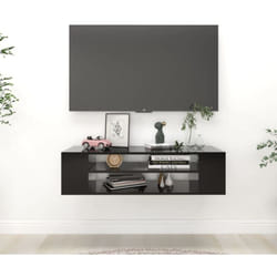 Vidaxl - Meuble tv suspendu Noir 100x30x26,5 cm Bois d'ingénierie