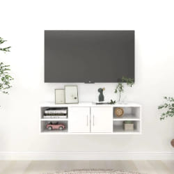 vidaXL Étagère murale Blanc 102x30x29 cm Bois d'ingénierie