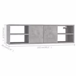 VidaXL 806260 étagères Bois Gris - Vue supplémentaire 8