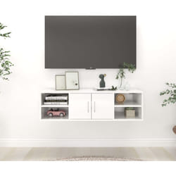 Tagère murale Blanc brillant 102x30x29 cm Bois d'ingénierie Vidaxl
