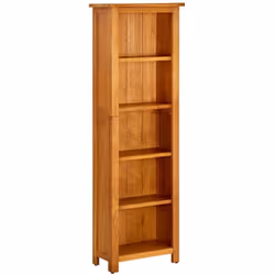 Cette bibliothèque en bois est fabriquée à partir de chêne et dégage un charme rustique, ce qui en fait un supplément intempo ...