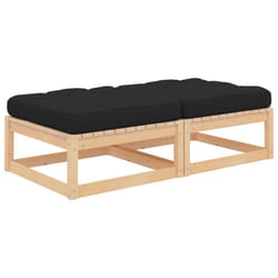 VidaXL 807291 banc de jardin Bois, Tissu, Polyester