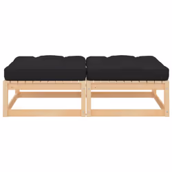 VidaXL 807291 banc de jardin Bois, Tissu, Polyester