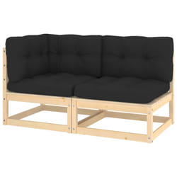 VidaXL 807292 banc de jardin Bois, Tissu, Polyester