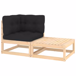 VidaXL 807293, Bois, Tissu, Polyester, Adultes et enfants, 8 cm, 70 cm, 70 cm