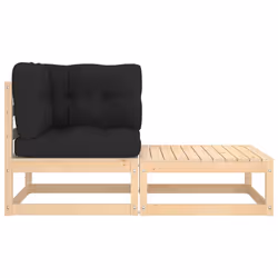 VidaXL 807293 banc de jardin Bois, Tissu, Polyester