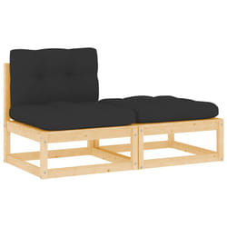 VidaXL 807294 banc de jardin Bois, Tissu, Polyester