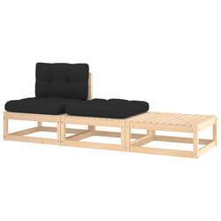 VidaXL 807296 banc de jardin Bois, Tissu, Polyester