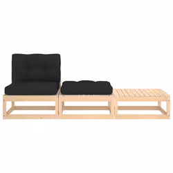 VidaXL 807296 banc de jardin Bois, Tissu, Polyester