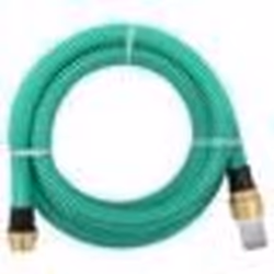 vidaXL Tuyau d'aspiration avec raccords en laiton vert 1,1" 7 m PVC - TU
