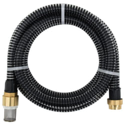 Vidaxl - Tuyau d'aspiration avec raccords en laiton noir 1,1' 3 m pvc
